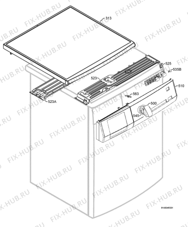 Взрыв-схема стиральной машины Aeg Electrolux L86850WS - Схема узла Command panel 037